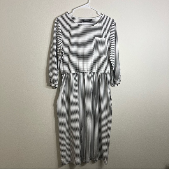 Merokeety Dresses & Skirts - NWT Merokeety Striped Prairie Dress - Black/White - Large